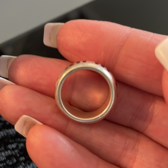 AUTHENTIC Tiffany & Co 925 Atlas Roman Numeral ring Size 4 - Picture 3 of 4